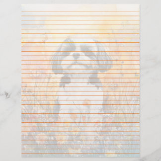 Shih Tzu bekleed - briefpapier van 8,5 x 11 inch
