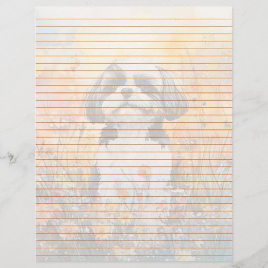 Shih Tzu bekleed - briefpapier van 8,5 x 11 inch (Voorkant)