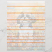 Shih Tzu bekleed - briefpapier van 8,5 x 11 inch (Achterkant)