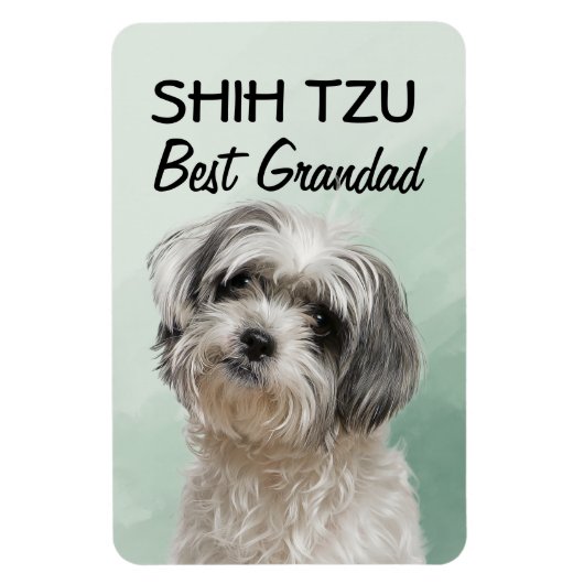 Shih Tzu Best Grandad Magneet (Verticaal)