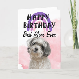 Shih Tzu Best Ma Ever Personalized Birthday Kaart