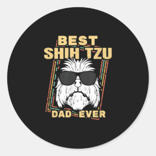 Shih Tzu Beste sjiitische Tzu-pap ooit Ronde Sticker