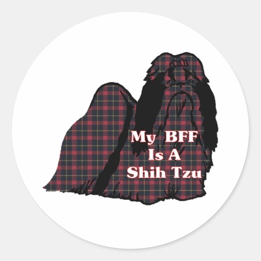 Shih Tzu BFF Sticker (Voorkant)