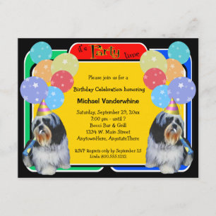 Shih Tzu Birthday Barker Kaart