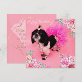 Shih Tzu Birthday Feestdagenkaart