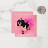 Shih Tzu Birthday Notitiekaartje (Voorkant / Achterkant in situ)