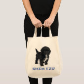 Shih Tzu Black en White Puppy Dog Love Tas (Voorkant (product))
