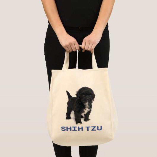 Shih Tzu Black en White Puppy Dog Love Tas (Voorkant (product))