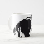 Shih Tzu Black White Dog Pet Koffiemok (Voorkant links)