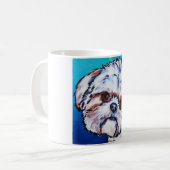 Shih Tzu blue Koffiemok (Voorkant links)