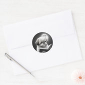 Shih Tzu Book lezen Ronde Sticker (Envelop)