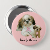 Shih Tzu Breast Cancer Button (Voorkant /achterkant)
