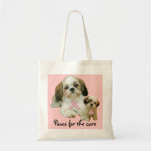 Shih Tzu Breast Cancer Canvas tas