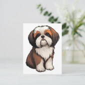 Shih Tzu Briefkaart (Staand voorkant)