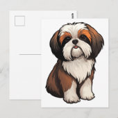 Shih Tzu Briefkaart (Voorkant / Achterkant)