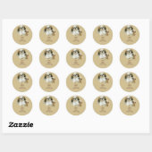 Shih Tzu Buddies Adreslabel Ronde Sticker (Vel)