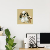 Shih Tzu Buddies Print (Thuiskantoor)