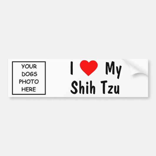 Shih Tzu Bumpersticker (Voorkant)