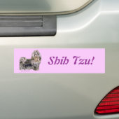 Shih Tzu Bumpersticker (Op auto)