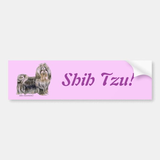 Shih Tzu Bumpersticker (Voorkant)