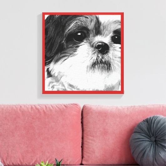 Shih Tzu Canvas Afdruk (Insitu (Woonkamer))