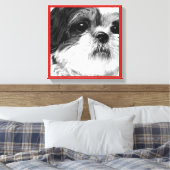Shih Tzu Canvas Afdruk (Insitu (Slaapkamer))