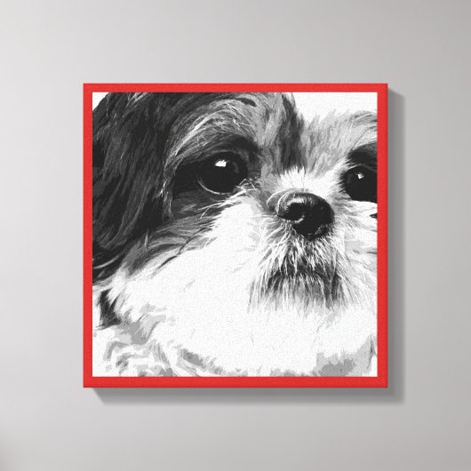 Shih Tzu Canvas Afdruk (Voorkant)