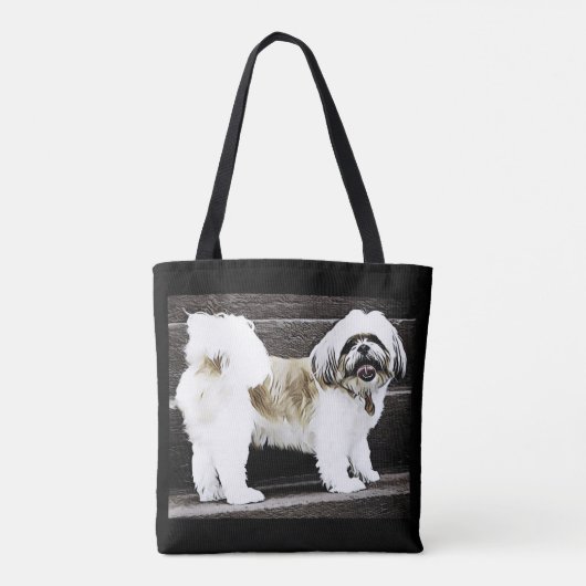 Shih Tzu Canvas tas (Achterkant)