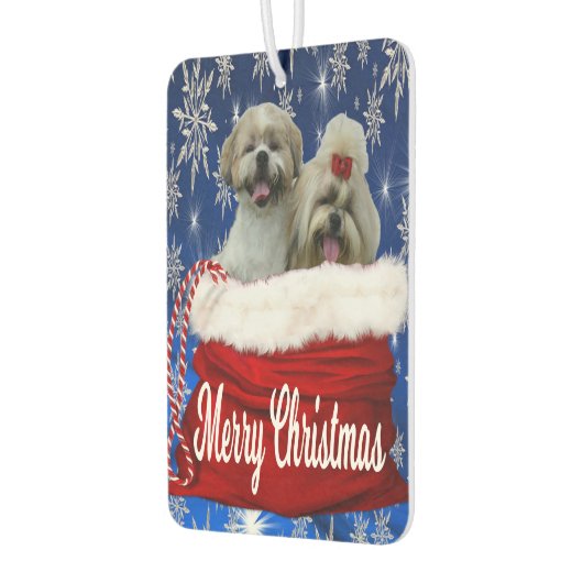 Shih tzu Car Air Freshener/voeg het Afbeelding van Luchtverfrisser (Links)