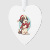 Shih Tzu Carol-zanger Ornament (voorkant)