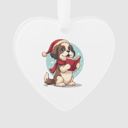 Shih Tzu Carol-zanger Ornament (voorkant)