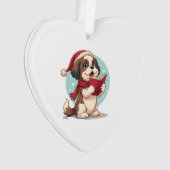 Shih Tzu Carol-zanger Ornament (voorkant)