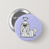 Shih Tzu Cartoon Ronde Button 5,7 Cm (Voorkant /achterkant)