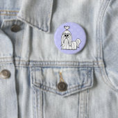 Shih Tzu Cartoon Ronde Button 5,7 Cm (In situ)
