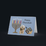 Shih Tzu Chanukah Kaart Menorah Dreidel<br><div class="desc">Het herdenken van familie en vrienden tijdens het Chanoekaseizoen is een prachtige manier om contact te houden met de mensen waar je van houdt en waar je om geeft. Ik heb met liefde en zorg een Chanoekaartje voor honden gemaakt en ik ben er zeker van dat iedereen die van honden...</div>