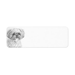 Shih Tzu Charcoal Etiket