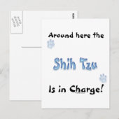 Shih Tzu Charge Briefkaart (Voorkant / Achterkant)