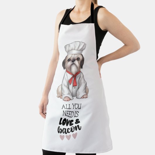 Shih Tzu Chef Love & Bacon Schort (Insitu)