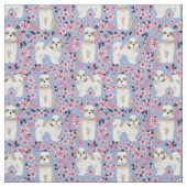 shih tzu cherry blossom roze stof (Swatch)