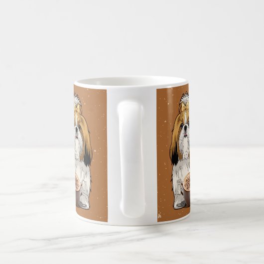 Shih Tzu Chocolate Mug – Cute Dog & Hot Cocoa  Koffiemok (Handvat)