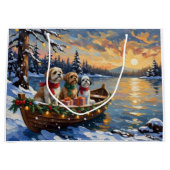 Shih Tzu Christmas Boat Holiday Groot Cadeauzakje (Voorkant)