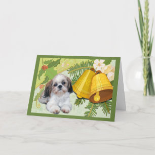 Shih Tzu Christmas Kaart Bells