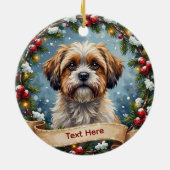 Shih Tzu Christmas Keramisch Ornament (Achterkant)