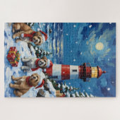 Shih Tzu Christmas Lighthouse Holiday Legpuzzel (Horizontaal)