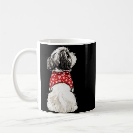 Shih Tzu Christmas Lights Dog Lover Xmas Pajama Pu Koffiemok (Links)