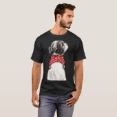 Shih Tzu Christmas Lights Dog Lover Xmas Pajama Pu T-shirt (Voorkant volledig)