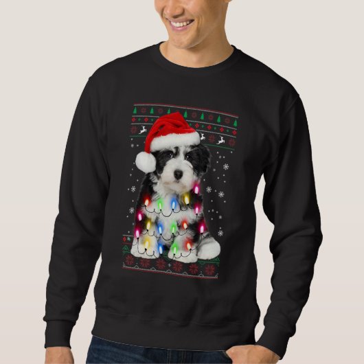 Shih Tzu Christmas Sweater Tree Lights Shih Tzu Ch (Voorkant)