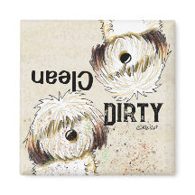 Shih Tzu Clean Dirty Dishwasher magnet