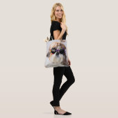 Shih Tzu Cool leuk cute Foto Aangepaste Monogram Tote Bag (Op model)