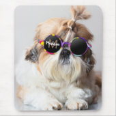 Shih Tzu Cool leuk cute Zonnebril Foto Monogram Muismat (Voorkant)